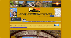 Desktop Screenshot of luxurydeserthideaways.com